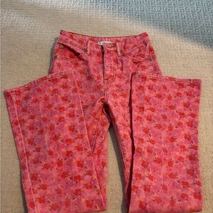 high rise bdg wide leg jeans